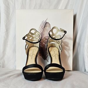 Jessica Simpson JS Baybinn Black Women's Heels Sz 8